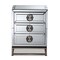Baxton Studio Laken Contemporary Glam and Luxe Mirrored and Antique Bronze Finished 3-Drawer Nightstand 174-11066-Zoro - alternate 6
